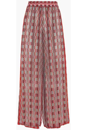 M Missoni Women Wide Leg Pants - Crochet-knit wide-leg pants