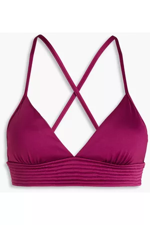 Seafolly Women Triangle Bikinis - Quilted triangle bikini top - Purple