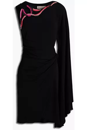 Emilio Pucci Women Casual Dresses - One-sleeve embellished cutout draped jersey mini dress