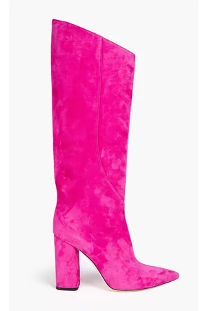Emilio Pucci Women Knee High Boots - Suede boots - Pink