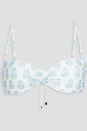 Portofino double-string bikini top in blue - Heidi Klein