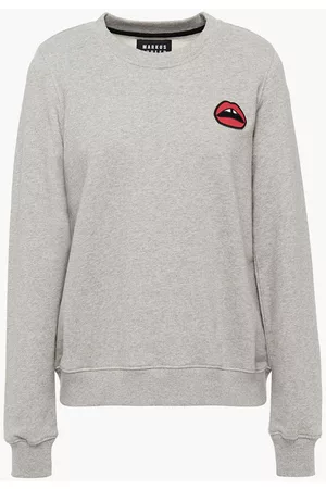 Markus Lupfer Women Sweatshirts - Leonie appliquéd French cotton-terry sweatshirt