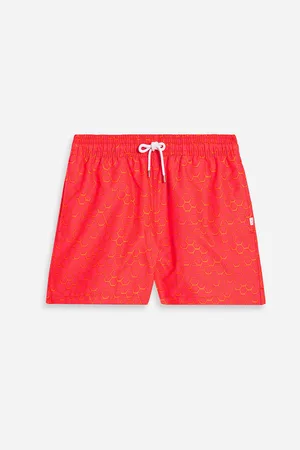 DEREK ROSE Men Swim Shorts - Aruba mid-length printed swim shorts - Orange