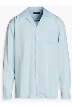 Frescobol Carioca Men Casual Shirts - Felix Tencel shirt - Blue
