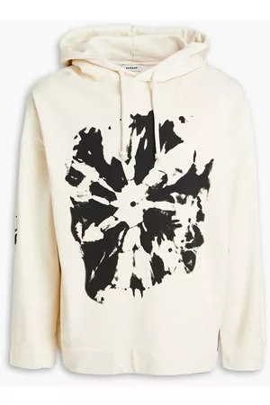 Sandro Men Hoodies - Printed French cotton-terry hoodie - Neutral