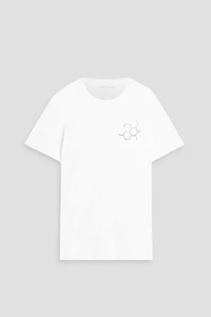 DEREK ROSE Men Long Sleeve Polo Shirts - Printed cotton-jersey T-shirt