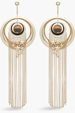 Chanel Pre-owned 1994 CC Clover Clip-On Earrings - Brown
