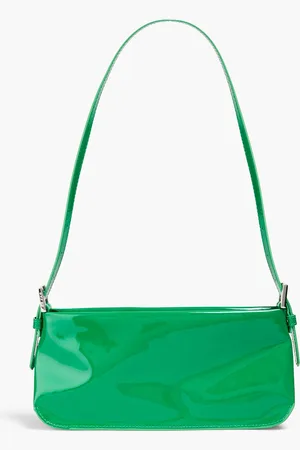 By Far Black Rachel Patent Leather Shoulder Bag In Nero