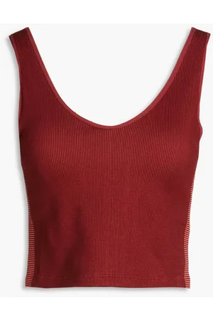THE UPSIDE Solstice Monte cropped ribbed stretch-modal tank