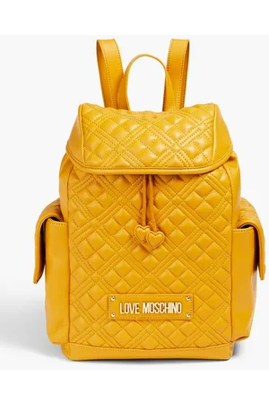 Slater logo-print faux textured-leather backpack