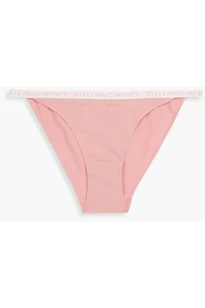 STELLA MCCARTNEY Ribbed cotton-blend jersey high-rise briefs