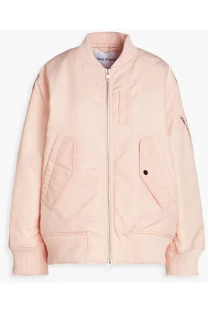 Rick Owens Cropped gradient-effect Bomber Jacket - Pink