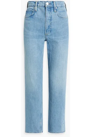 FRAME Le High 'N' Tight cropped distressed high-rise bootcut jeans