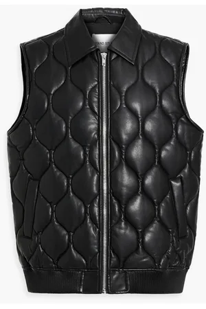 MAGDA BUTRYM Cropped lace-up textured-leather biker jacket