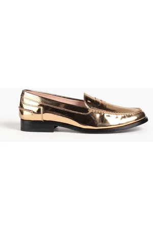 Gold store dress flats