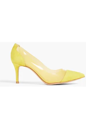 Open toe shop yellow heels