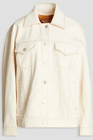 Sand coloured sales denim jacket