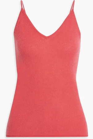 FDDFG Women's Solid Color V-tie Padded Bra Vest Camisole Built-in Bra  Fitness Blouse (Color : Pink, Size : M) : : Fashion