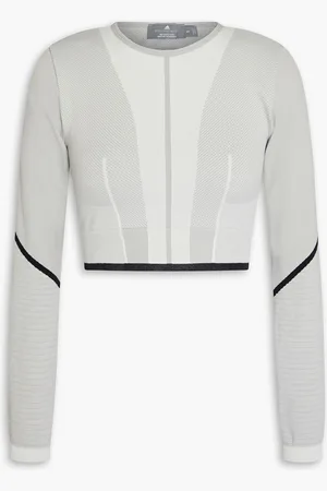 adidas Training Sports Club back print graphic long sleeve crop