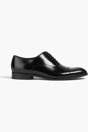 Oxford pattern black sales shoes