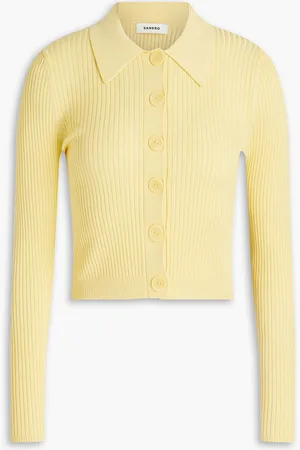 Bimba y Lola monogram-jacquard knitted cardigan - Yellow
