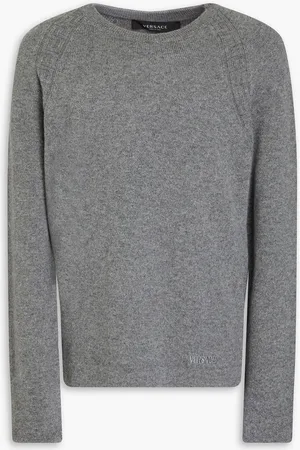 Versace sold Classic Men's Ribbed Gray Wool Blend Sweater XL