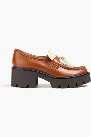 Sam Edelman Tasseled leather platform loafers