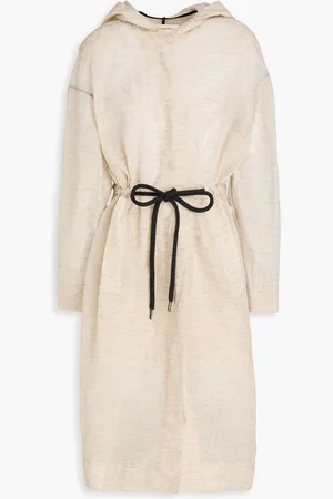 GENTRYPORTOFINO Linen-blend organza hooded parka - Neutral
