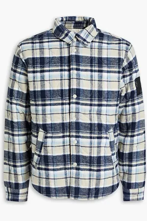 RAG&BONE Dane checked quilted cotton-flannel overshirt - Blue