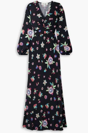 Diane von Furstenberg Monika wrap-effect floral-print crepe de chine maxi dress