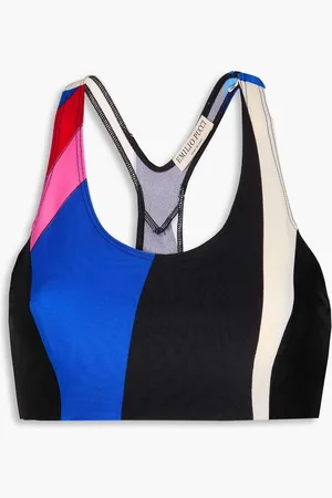Puccini Printed stretch-jersey sports bra