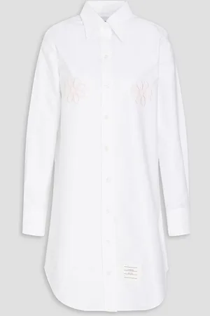 Thom Browne Cotton Oxford mini shirt dress