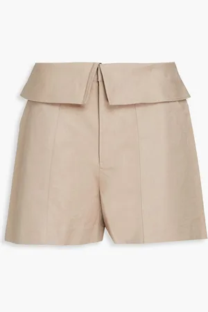Frame Cotton and linen-blend shorts - Neutral