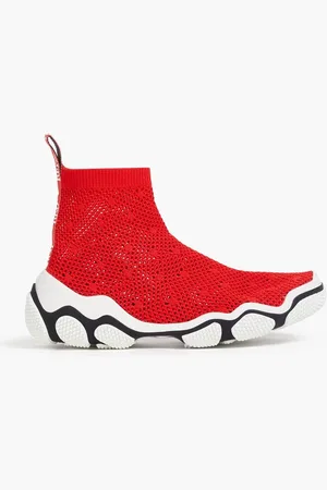 RED(V) Mesh high-top sneakers
