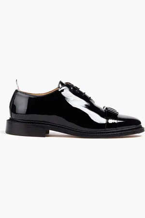 Thom Browne Bow-detailed patent-leather brogues