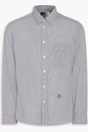 Isabel Marant Jason striped cotton-poplin shirt - Gray