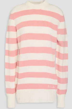 Serafini Striped wool and cashmere-blend sweater - White
