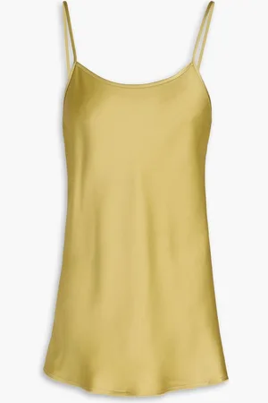 Victoria Beckham Open-back satin-crepe camisole - Green