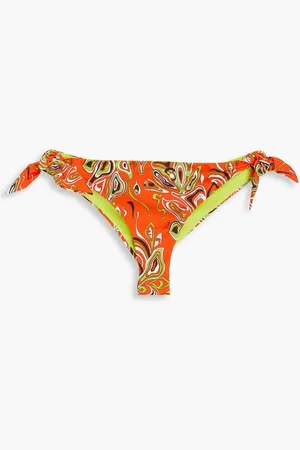 Puccini Printed low-rise bikini briefs - Orange