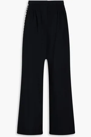 Emporio Armani Printed crepe wide-leg pants