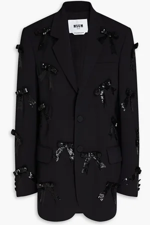 Msgm Bow-embellished crepe blazer