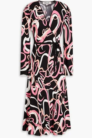 Diane von Furstenberg Anika printed EcoVero™-blend jersey midi wrap dress