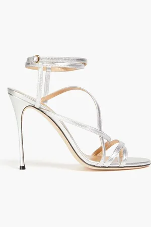 Sergio Rossi Metallic leather sandals - Metallic