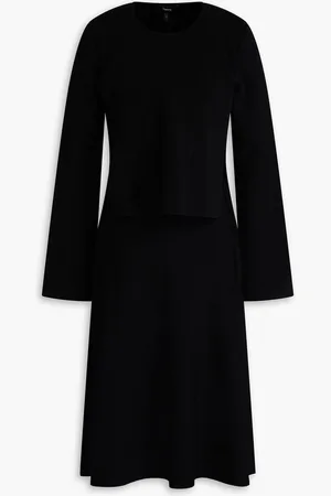 THEORY Layered stretch-knit dress