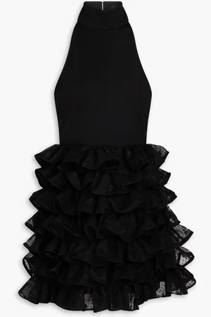 ROTATE Ruffled jersey and point d