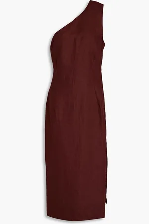 Haight Maria one-shoulder linen maxi dress