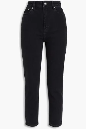 Ganni Cropped high-rise slim-leg jeans