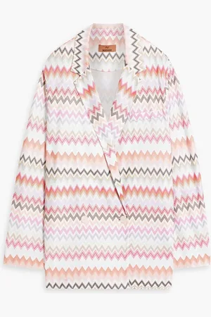 Missoni Crochet-knit cotton-blend blazer