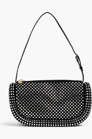 J.W.Anderson Bumper-15 crystal-embellished suede shoulder bag