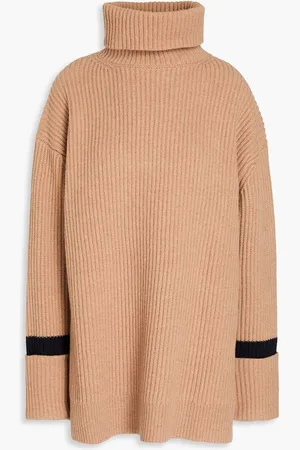 Chinti & Parker Ribbed wool turtleneck sweater - Neutral